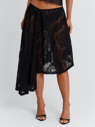 XIMENA MIDI SKIRT BLACK Midi Skirt 