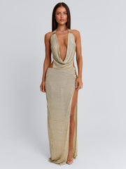 YASMINA MAXI DRESS GOLD