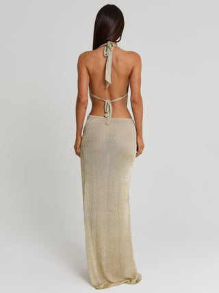 YASMINA MAXI DRESS GOLD Maxi Dress 