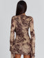 YESINA MINI DRESS BROWN Mini Dress 
