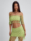 YVON TOP GREEN Crop Top 
