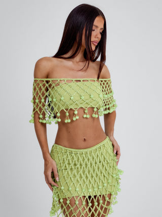YVON TOP GREEN Crop Top 