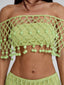 YVON TOP GREEN Crop Top 