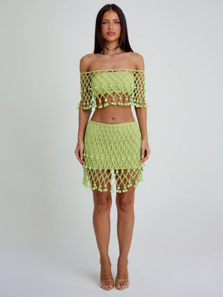 YVON TOP GREEN Crop Top 