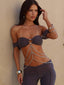 ZARII TOP GUNMETAL Crop Top 