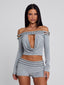 ZAYANA SHORTS GREY MARLE Shorts 