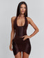 ZEPHYRIA MINI DRESS CHOCOLATE Mini Dress 