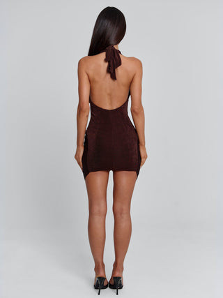 ZEPHYRIA MINI DRESS CHOCOLATE Mini Dress 