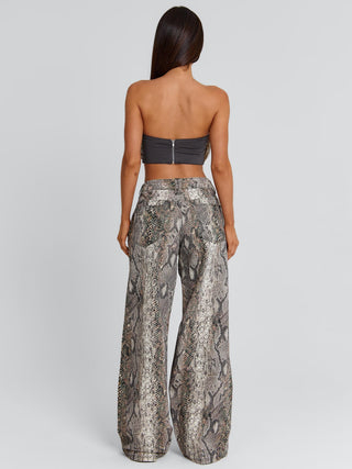 ZERIAH PANTS SNAKE PRINT Jeans 