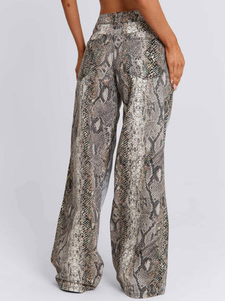ZERIAH PANTS SNAKE PRINT Jeans 
