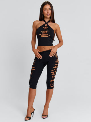 ZHERA CAPRI PANTS BLACK Pants 