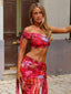 ZIANA TOP CRIMSON LILY Crop Top 