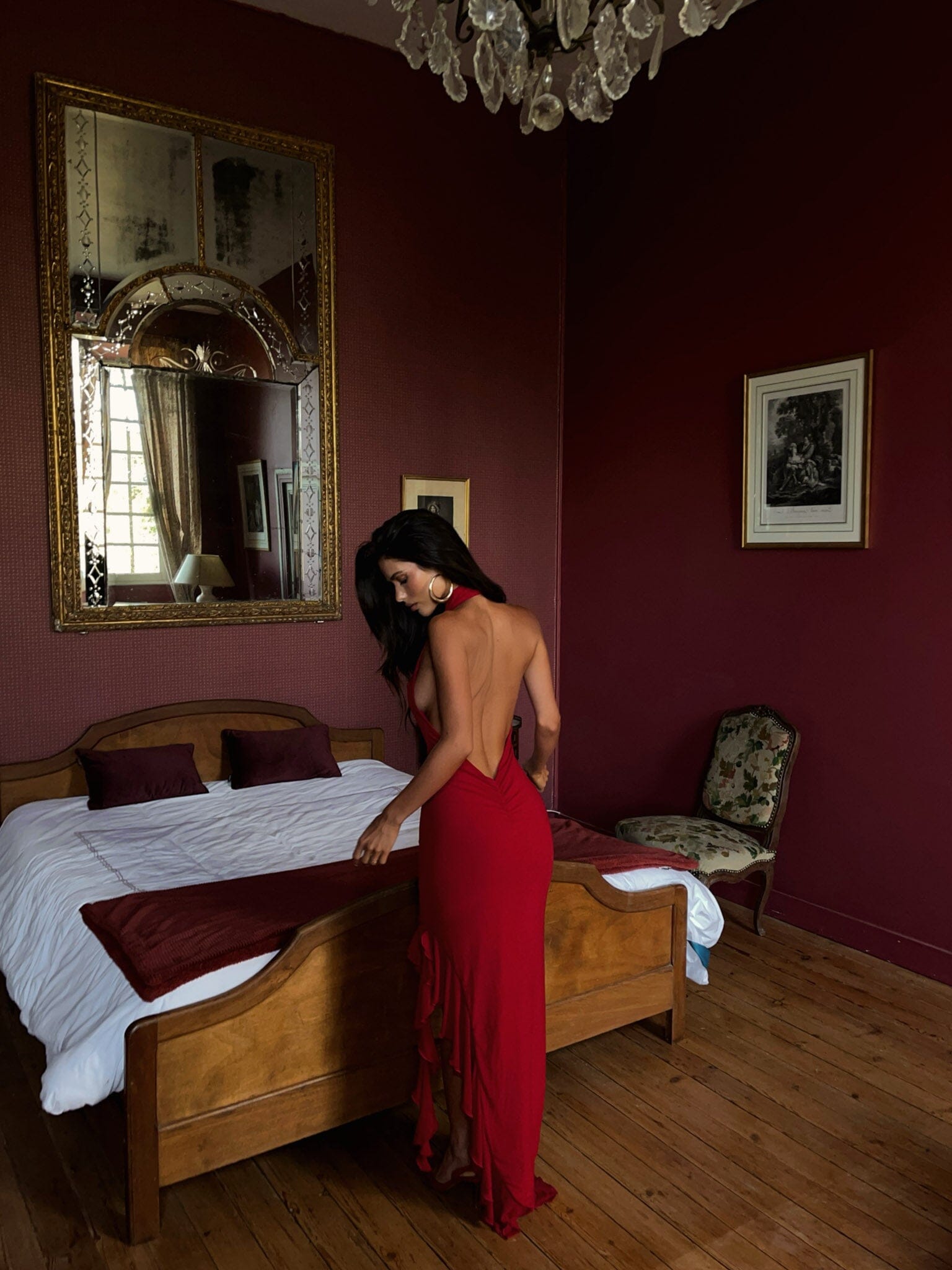 Zoya Chill Strappy Maxi Dress - Red