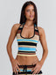 ZOEY TOP MULTI STRIPE Crop Top 