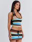 ZOEY TOP MULTI STRIPE Crop Top 