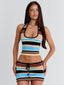ZOEY TOP MULTI STRIPE Crop Top 