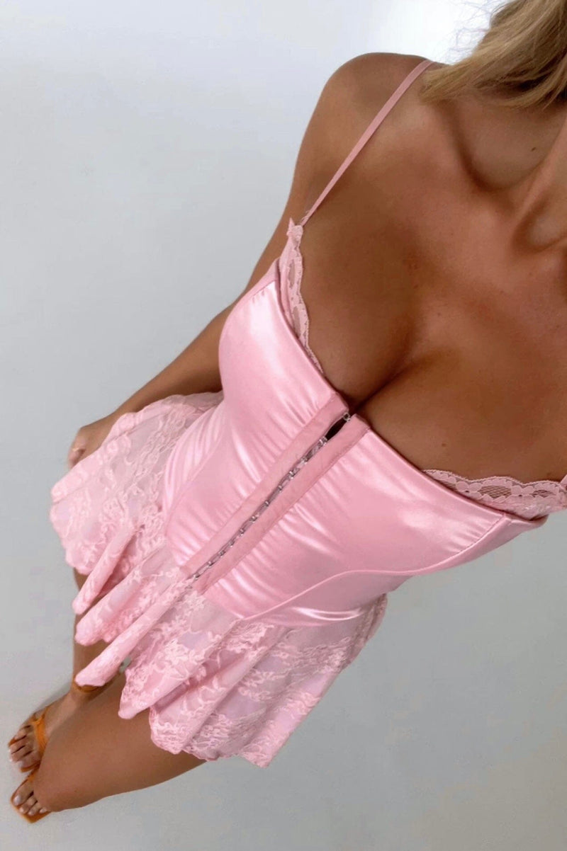 HEAVENLY MINI DRESS PINK Mini Dress Romance 