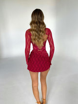 MILEY MINI SKIRT RED Mini Skirt Hefei Belle Fashion Co. LTD. 