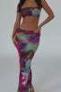 VENUS BANDEAU CROP TOP AZALEA