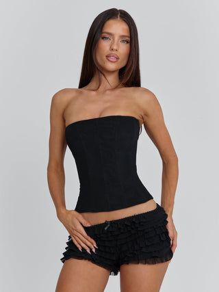 SOLA MESH CORSET TOP BLACK Corset 