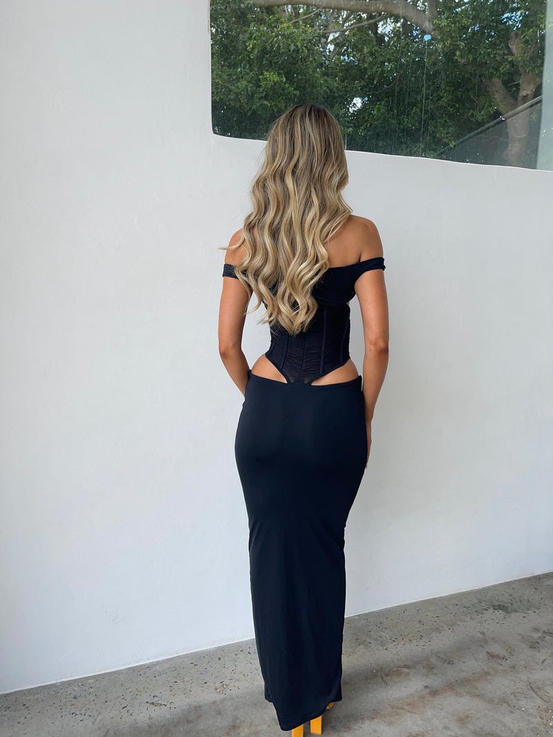DAHLIA MAXI DRESS BLACK - OUTCAST EXCLUSIVES Maxi Dress DALI 
