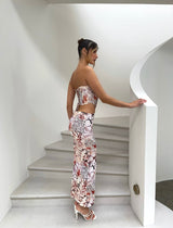BAYLEE MAXI SKIRT AZULE PRINT - OUTCAST EXCLUSIVES Generation Outcast Clothing 