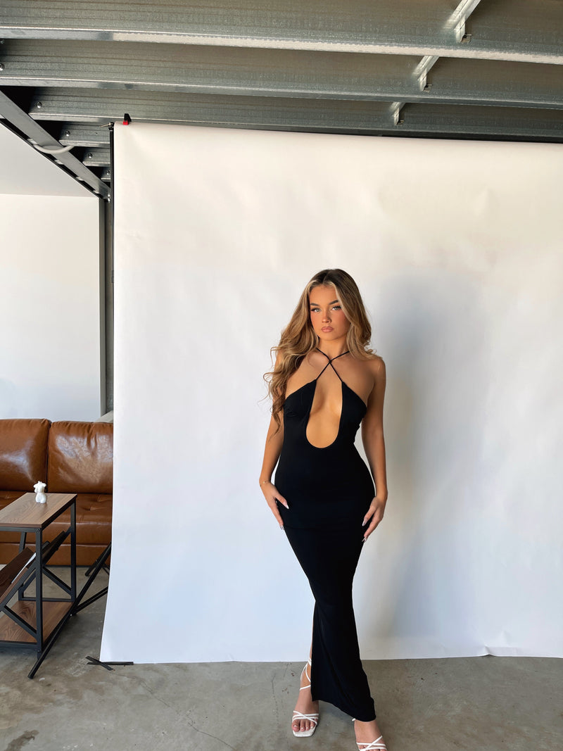 AMELIA MAXI DRESS BLACK - OUTCAST EXCLUSIVES Maxi Dress 