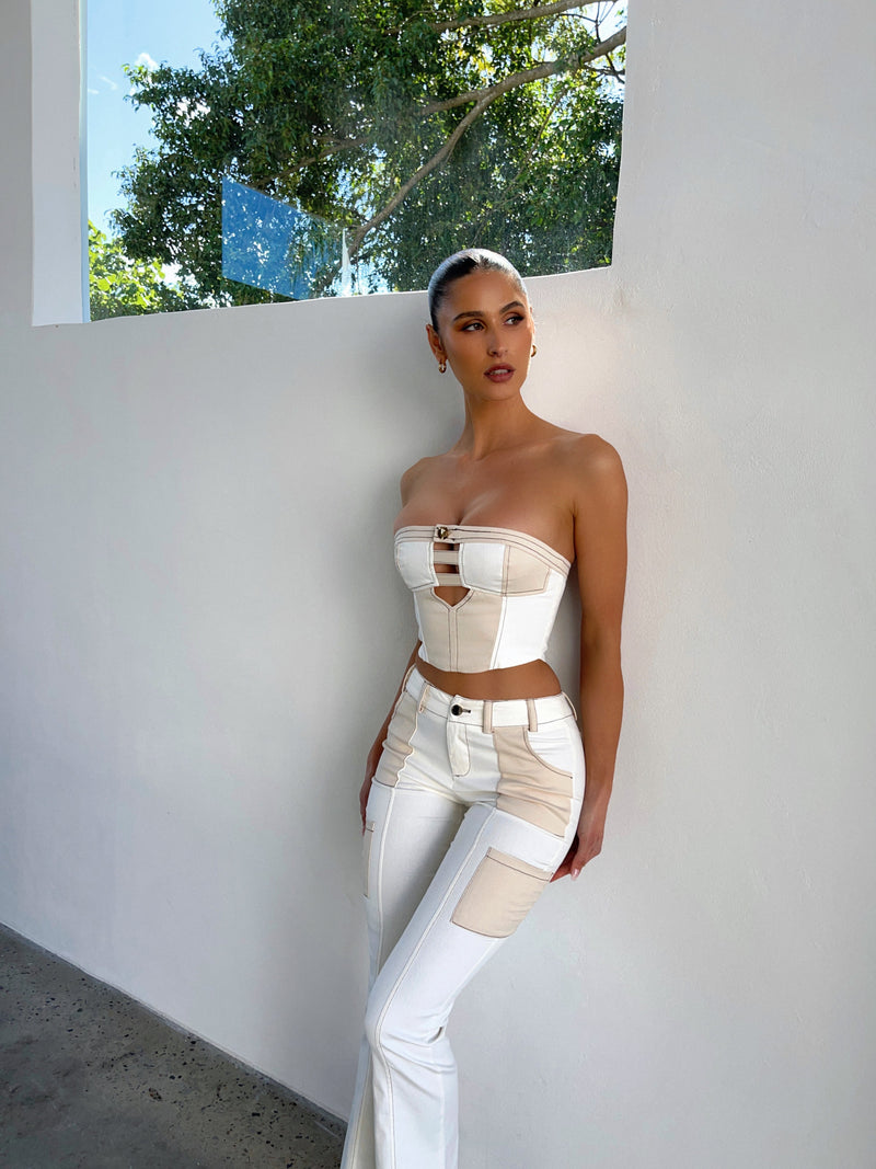 LULU CROP TOP TAUPE - OUTCAST EXCLUSIVES Crop Top 