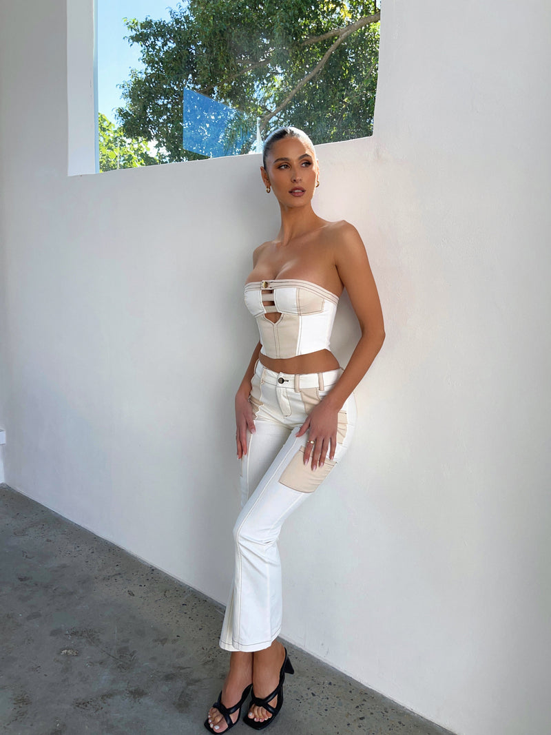 LULU CROP TOP TAUPE - OUTCAST EXCLUSIVES Crop Top 