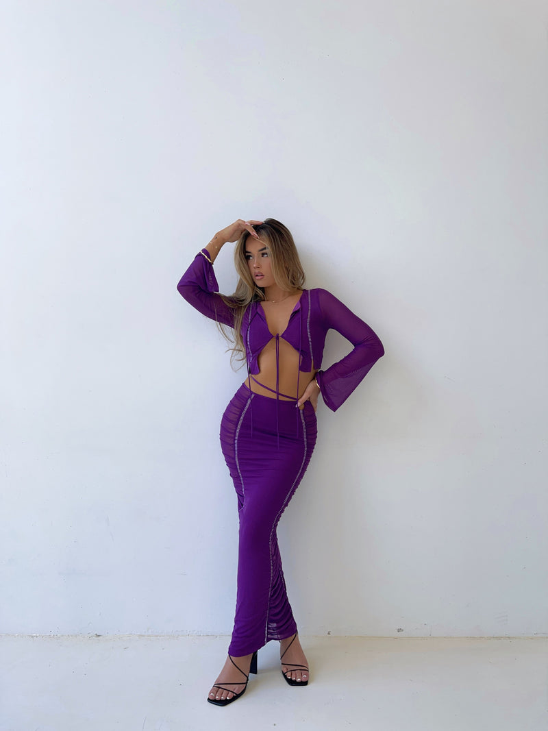 MADDY CROP TOP PURPLE - OUTCAST EXCLUSIVES Crop Top 