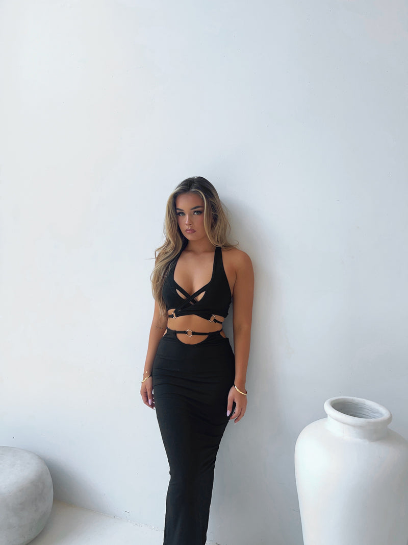 LILA MAXI SKIRT BLACK - OUTCAST EXCLUSIVES Maxi Skirt 