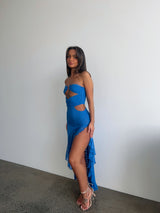 LA ROMA MESH MAXI DRESS BLUE - OUTCAST EXCLUSIVES Generation Outcast Clothing 