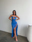 LA ROMA MESH MAXI DRESS BLUE Maxi Dress 