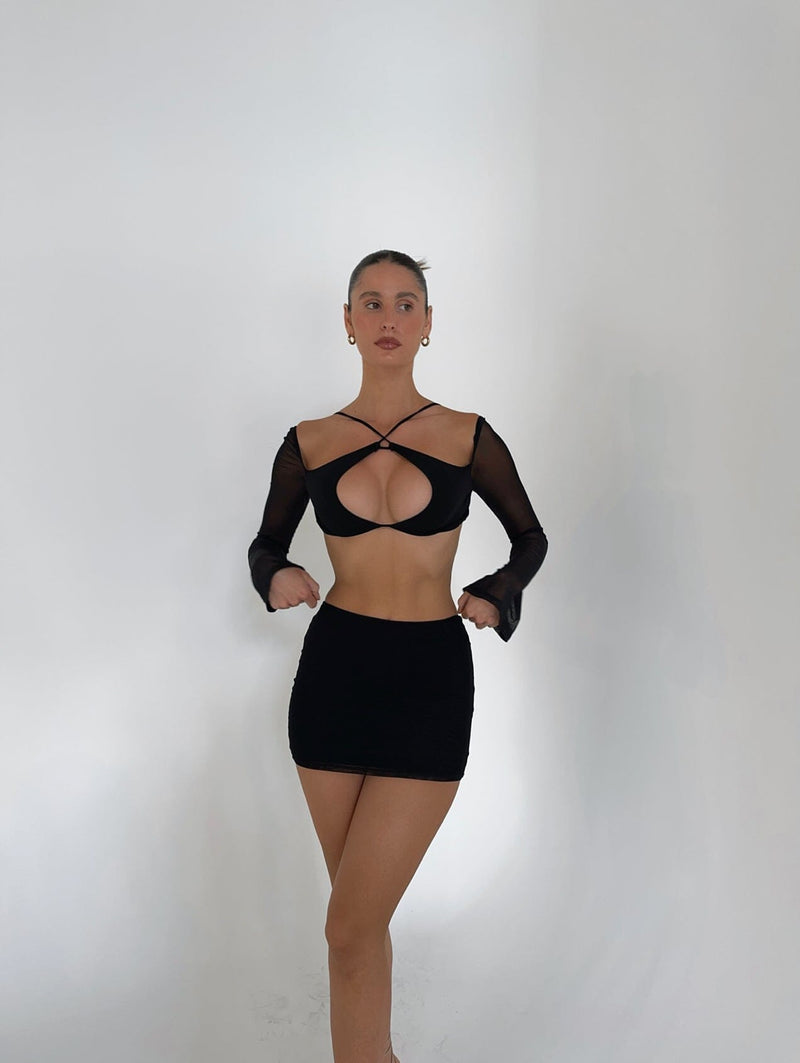 CONSTANCE CROP TOP BLACK - OUTCAST EXCLUSIVES Crop Top 
