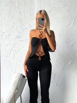 NELLY CROP TOP BLACK - OUTCAST EXCLUSIVES PRE ORDER Generation Outcast Clothing 