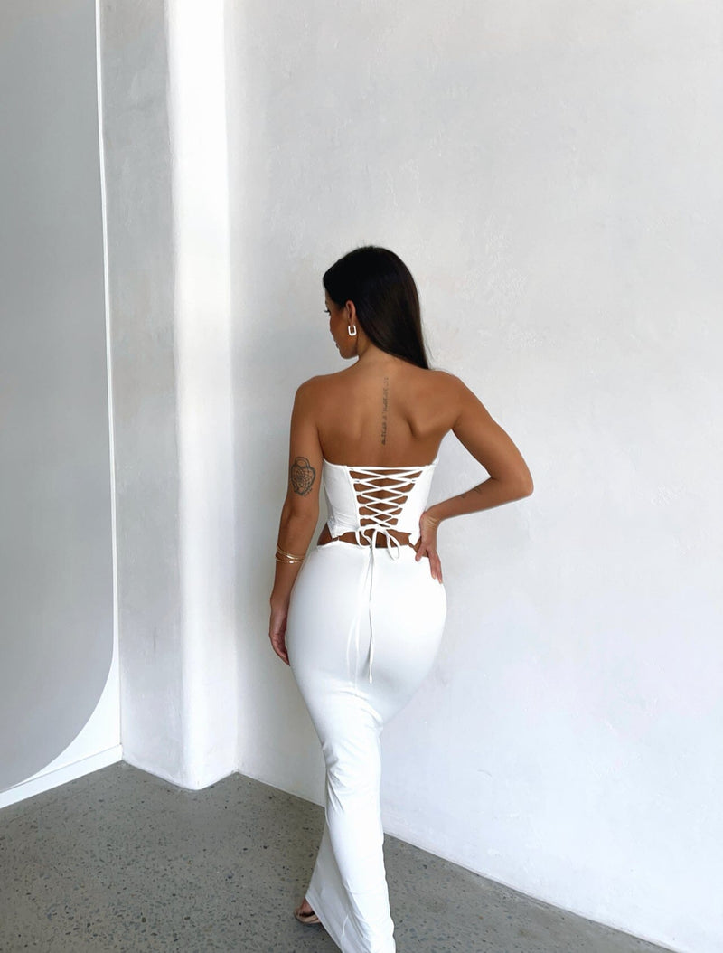 PALMA MAXI DRESS WHITE - OUTCAST EXCLUSIVES Maxi Dress Generation Outcast Clothing 