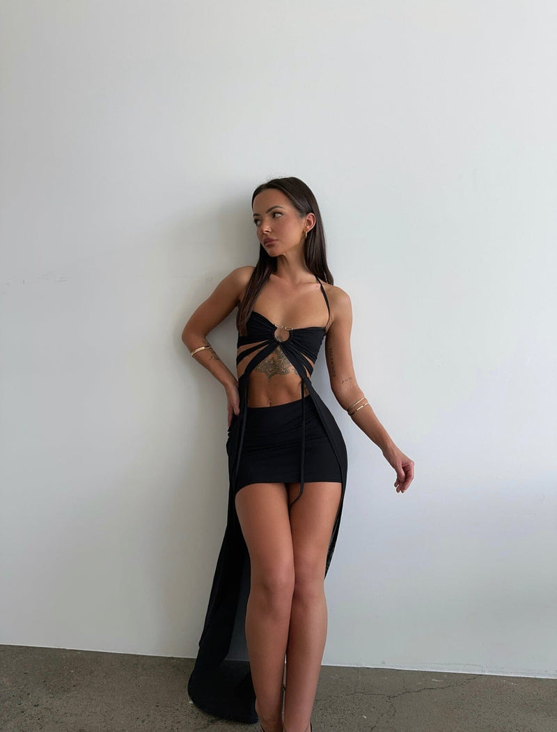 LALANA MINI SKIRT BLACK - OUTCAST EXCLUSIVES Mini Skirt 