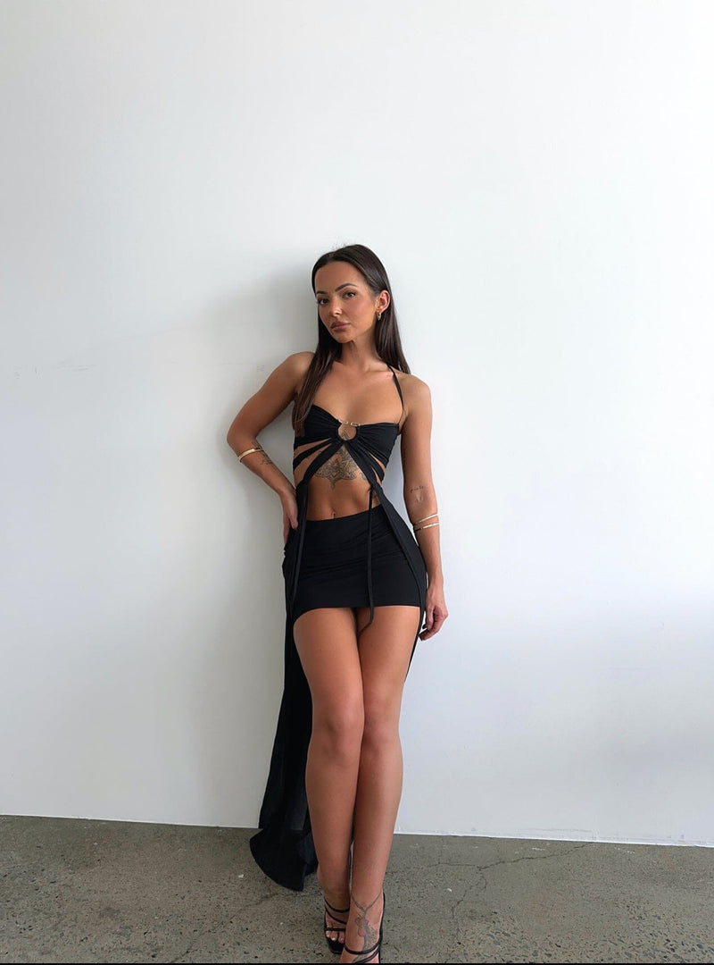 LALANA MINI SKIRT BLACK - OUTCAST EXCLUSIVES Mini Skirt 