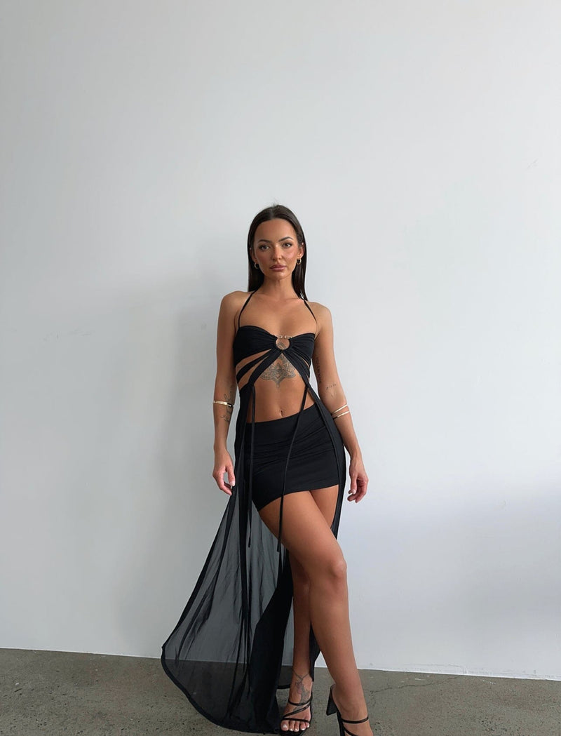 LALANA MINI SKIRT BLACK - OUTCAST EXCLUSIVES Mini Skirt 