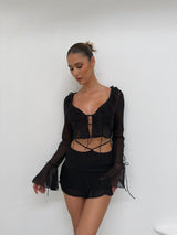 TARA CROP TOP BLACK - OUTCAST EXCLUSIVES Generation Outcast Clothing 