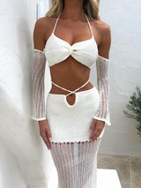 PISCES CROCHET MAXI SKIRT WHITE - OUTCAST EXCLUSIVES Generation Outcast Clothing 
