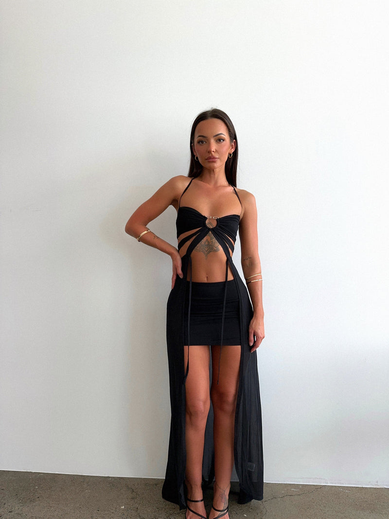 LALANA MINI SKIRT BLACK - OUTCAST EXCLUSIVES Mini Skirt 